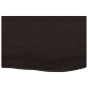Vidaxl wastafelblad 60x40x(2-4) cm behandeld massief hout donkerbruin - afbeelding 3
