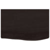 Vidaxl wastafelblad 60x50x(2-4) cm behandeld massief hout donkerbruin