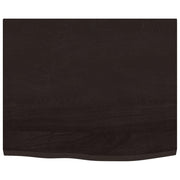 Vidaxl wastafelblad 60x50x(2-6) cm behandeld massief hout donkerbruin - afbeelding 3