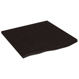 Vidaxl wastafelblad 60x60x2 cm behandeld massief hout donkerbruin - afbeelding 2