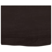Vidaxl wastafelblad 60x60x(2-4) cm behandeld massief hout donkerbruin - afbeelding 3