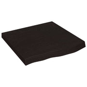 Vidaxl wastafelblad 60x60x(2-6) cm behandeld massief hout donkerbruin - afbeelding 2