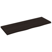 Vidaxl wastafelblad 80x30x2 cm behandeld massief hout donkerbruin - afbeelding 2
