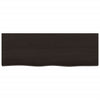 Vidaxl wastafelblad 80x30x2 cm behandeld massief hout donkerbruin