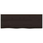 Vidaxl wastafelblad 80x30x2 cm behandeld massief hout donkerbruin - afbeelding 3