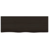 Vidaxl wastafelblad 80x30x(2-4) cm behandeld massief hout donkerbruin