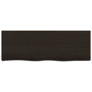 Vidaxl wastafelblad 80x30x(2-4) cm behandeld massief hout donkerbruin - afbeelding 3
