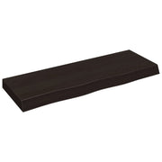 Vidaxl wastafelblad 80x30x(2-6) cm behandeld massief hout donkerbruin - afbeelding 2