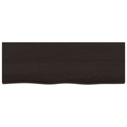 Vidaxl wastafelblad 80x30x(2-6) cm behandeld massief hout donkerbruin - afbeelding 3