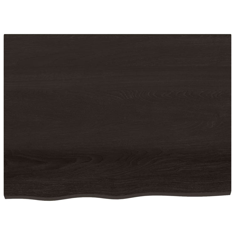 Vidaxl wastafelblad 80x60x(2-4) cm behandeld massief hout donkerbruin