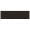 Vidaxl wastafelblad 100x30x2 cm behandeld massief hout donkerbruin