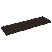 Vidaxl wastafelblad 100x30x(2-4) cm behandeld massief hout donkerbruin - afbeelding 2