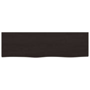 Vidaxl wastafelblad 100x30x(2-4) cm behandeld massief hout donkerbruin - afbeelding 3