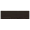 Vidaxl wastafelblad 100x30x(2-6) cm behandeld massief hout donkerbruin