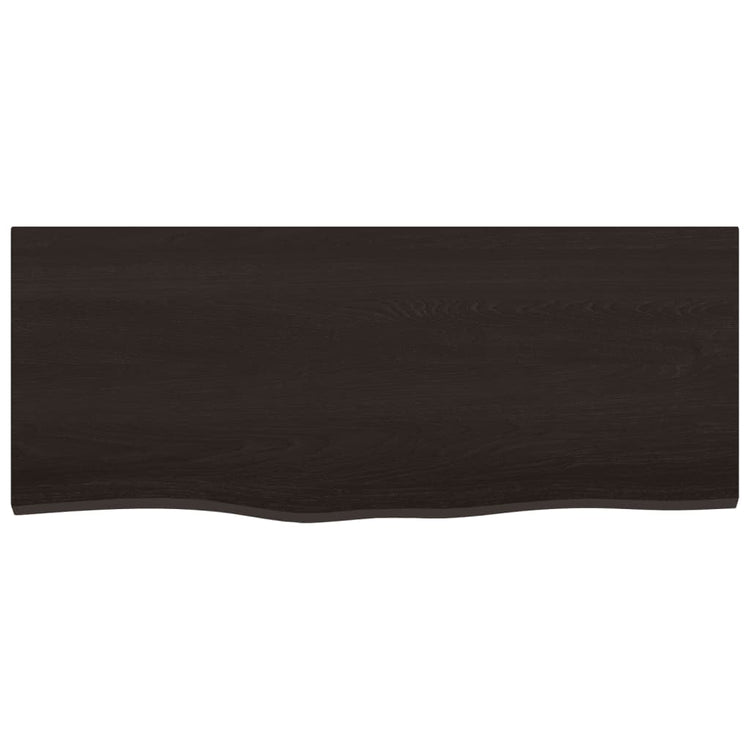 Vidaxl wastafelblad 100x40x2 cm behandeld massief hout donkerbruin