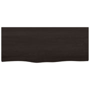Vidaxl wastafelblad 100x40x(2-4) cm behandeld massief hout donkerbruin - afbeelding 3