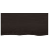 Vidaxl wastafelblad 100x50x(2-4) cm behandeld massief hout donkerbruin