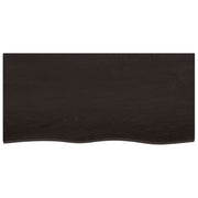 Vidaxl wastafelblad 100x50x(2-4) cm behandeld massief hout donkerbruin - afbeelding 3