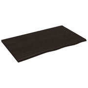 Vidaxl wastafelblad 100x60x2 cm behandeld massief hout donkerbruin - afbeelding 2