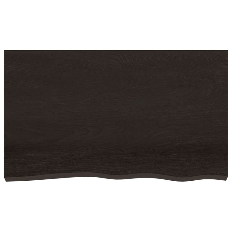 Vidaxl wastafelblad 100x60x2 cm behandeld massief hout donkerbruin