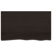 Vidaxl wastafelblad 100x60x(2-4) cm behandeld massief hout donkerbruin - afbeelding 3