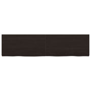 Vidaxl wastafelblad 120x30x(2-4) cm behandeld massief hout donkerbruin - afbeelding 3