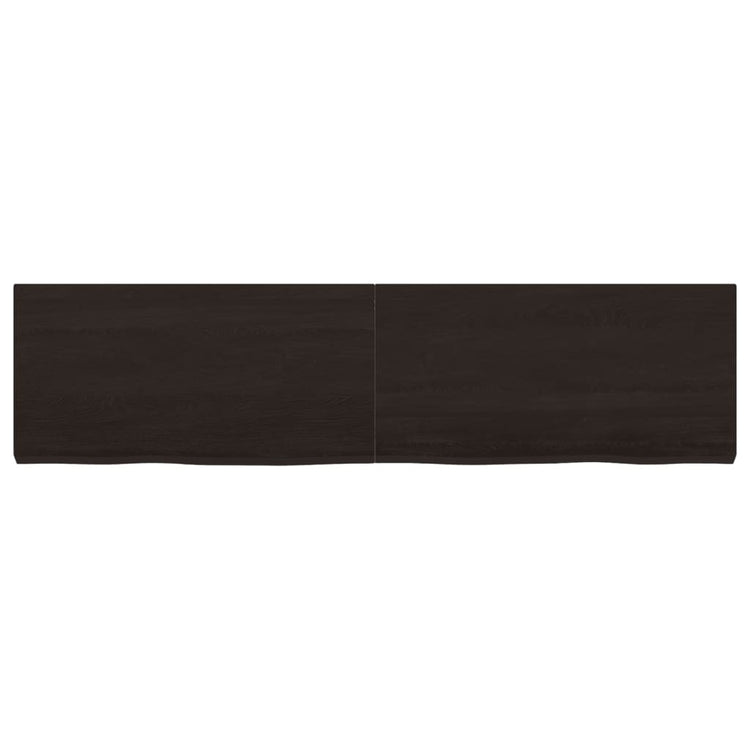 Vidaxl wastafelblad 120x30x(2-4) cm behandeld massief hout donkerbruin