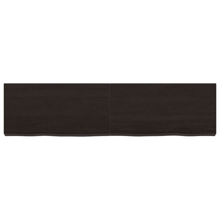 Vidaxl wastafelblad 120x30x(2-6) cm behandeld massief hout donkerbruin