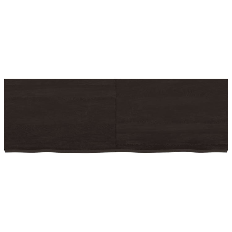 Vidaxl wastafelblad 120x40x(2-4) cm behandeld massief hout donkerbruin