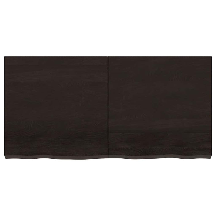 Vidaxl wastafelblad 120x60x(2-6) cm behandeld massief hout donkerbruin