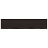 Vidaxl wastafelblad 140x30x(2-4) cm behandeld massief hout donkerbruin