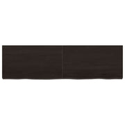 Vidaxl wastafelblad 140x40x(2-6) cm behandeld massief hout donkerbruin - afbeelding 3