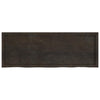 Vidaxl wastafelblad 140x50x(2-4) cm behandeld massief hout donkerbruin