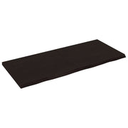Vidaxl wastafelblad 140x60x(2-4) cm behandeld massief hout donkerbruin - afbeelding 2