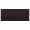 Vidaxl wastafelblad 140x60x(2-4) cm behandeld massief hout donkerbruin