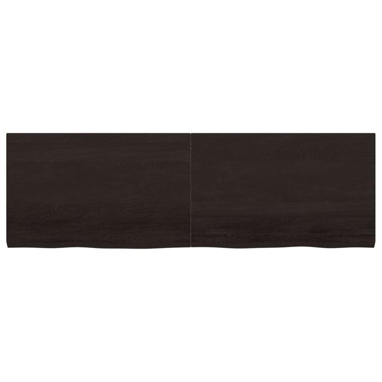 Vidaxl wastafelblad 160x50x(2-4) cm behandeld massief hout donkerbruin