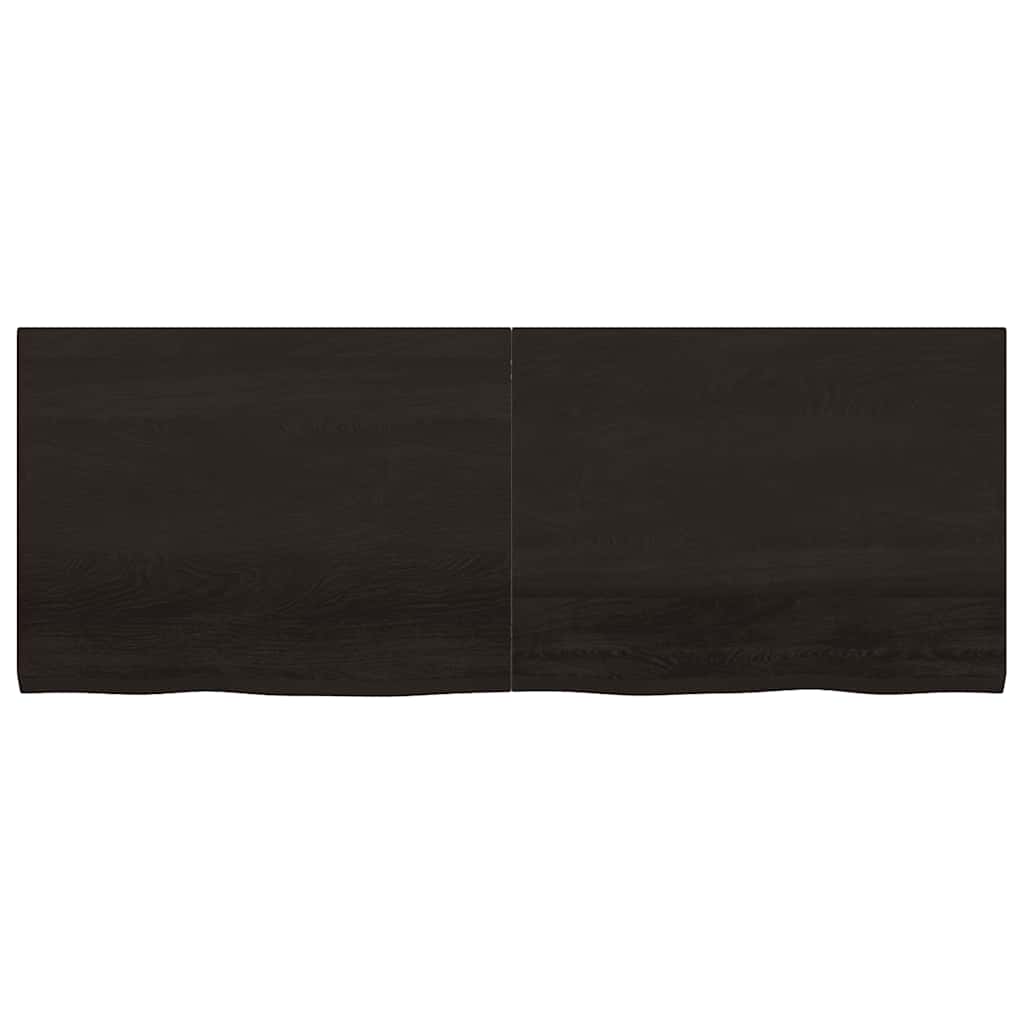 Vidaxl wastafelblad 160x60x(2-4) cm behandeld massief hout donkerbruin
