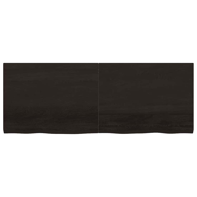 Vidaxl wastafelblad 160x60x(2-4) cm behandeld massief hout donkerbruin