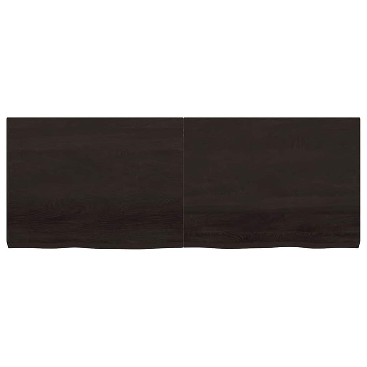 Vidaxl wastafelblad 160x60x(2-6) cm behandeld massief hout donkerbruin