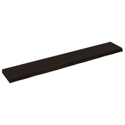 Vidaxl wastafelblad 180x30x(2-6) cm behandeld massief hout donkerbruin - afbeelding 2