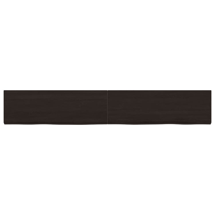 Vidaxl wastafelblad 180x30x(2-6) cm behandeld massief hout donkerbruin