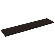 Vidaxl wastafelblad 180x40x(2-4) cm behandeld massief hout donkerbruin - afbeelding 2
