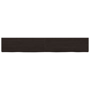 Vidaxl wastafelblad 180x40x(2-4) cm behandeld massief hout donkerbruin - afbeelding 3