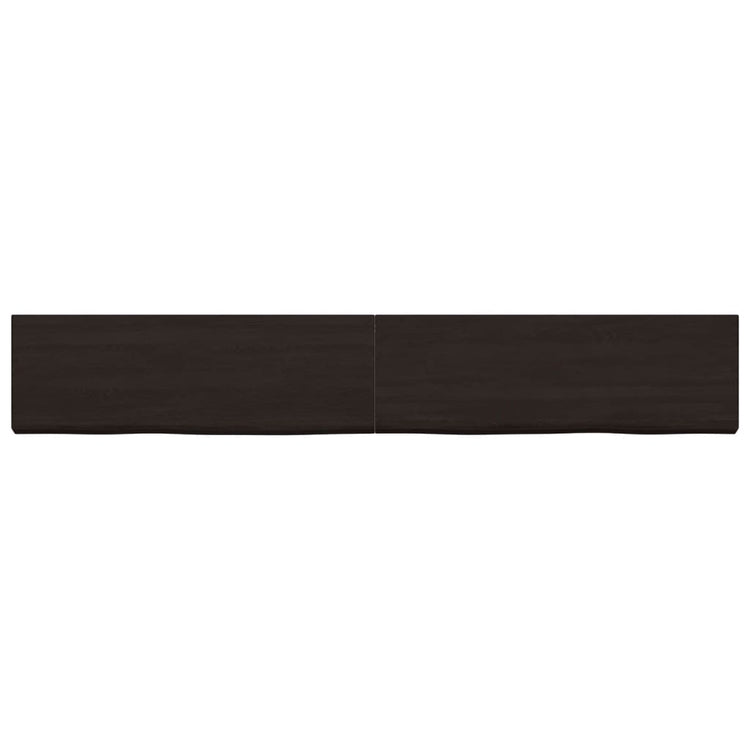Vidaxl wastafelblad 180x40x(2-4) cm behandeld massief hout donkerbruin
