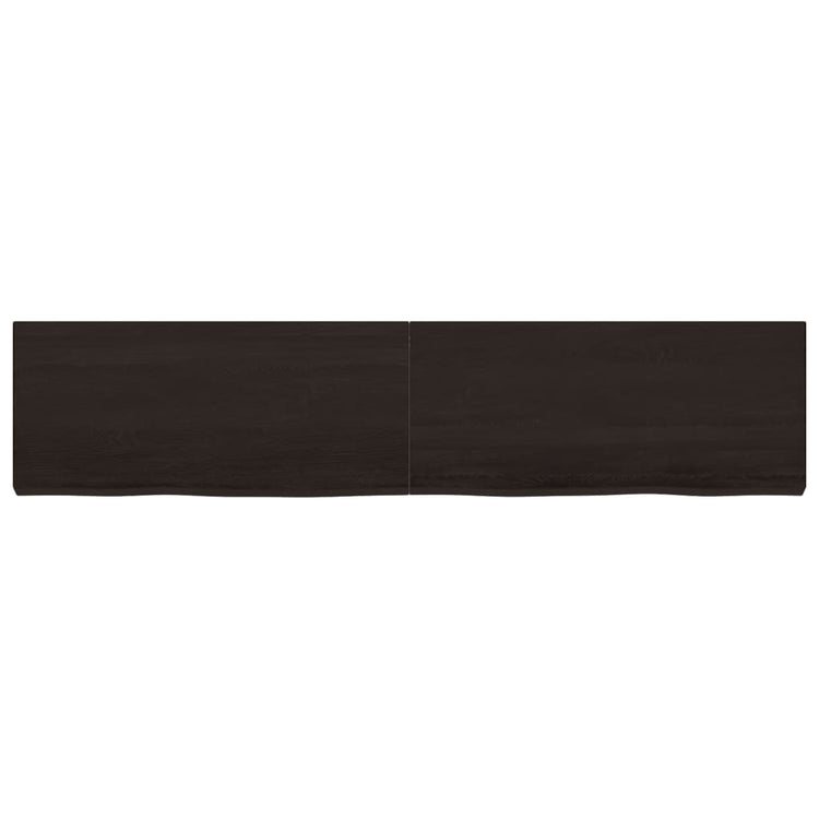 Vidaxl wastafelblad 180x40x(2-6) cm behandeld massief hout donkerbruin