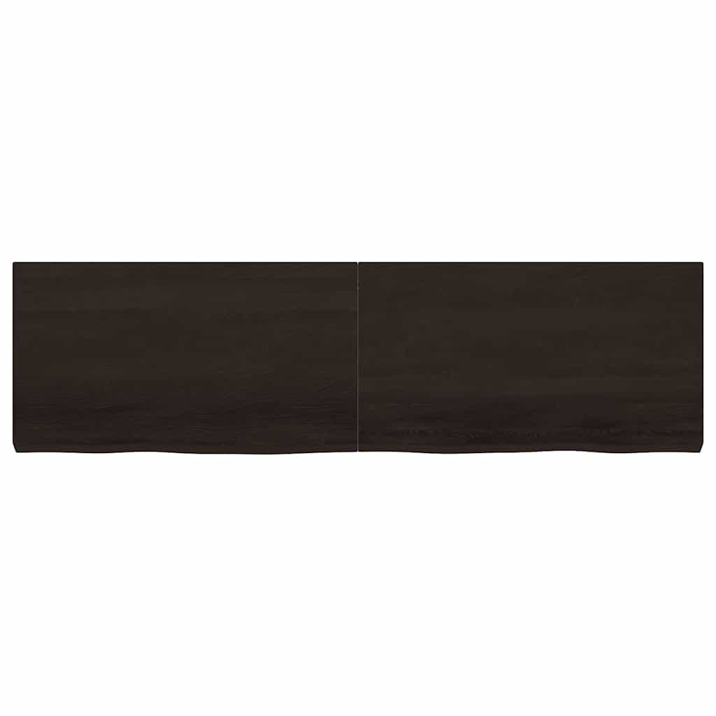 Vidaxl wastafelblad 180x50x(2-6) cm behandeld massief hout donkerbruin