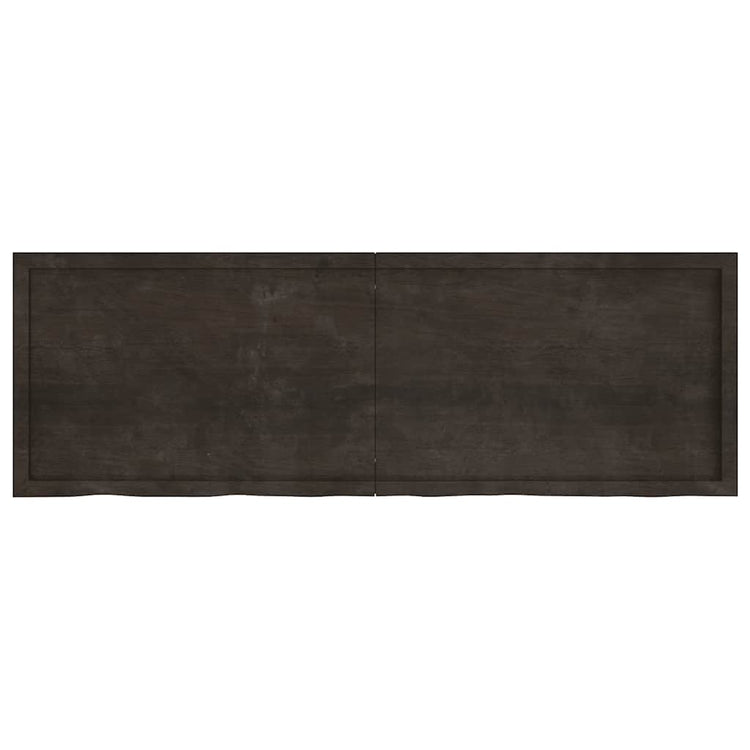 Vidaxl wastafelblad 180x60x(2-4) cm behandeld massief hout donkerbruin
