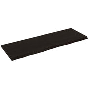 Vidaxl wastafelblad 180x60x(2-6) cm behandeld massief hout donkerbruin - afbeelding 2