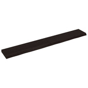 Vidaxl wastafelblad 200x30x(2-6) cm behandeld massief hout donkerbruin - afbeelding 2