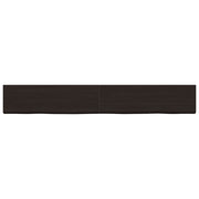 Vidaxl wastafelblad 200x30x(2-6) cm behandeld massief hout donkerbruin - afbeelding 3